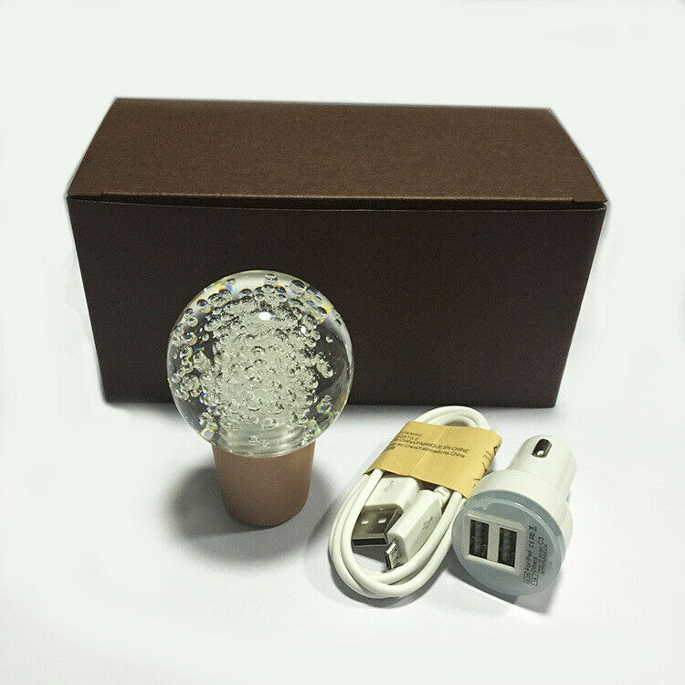 Universal Touch Activated Crystal Ball Shape LED 7 Colors Shift Knob 55mm
