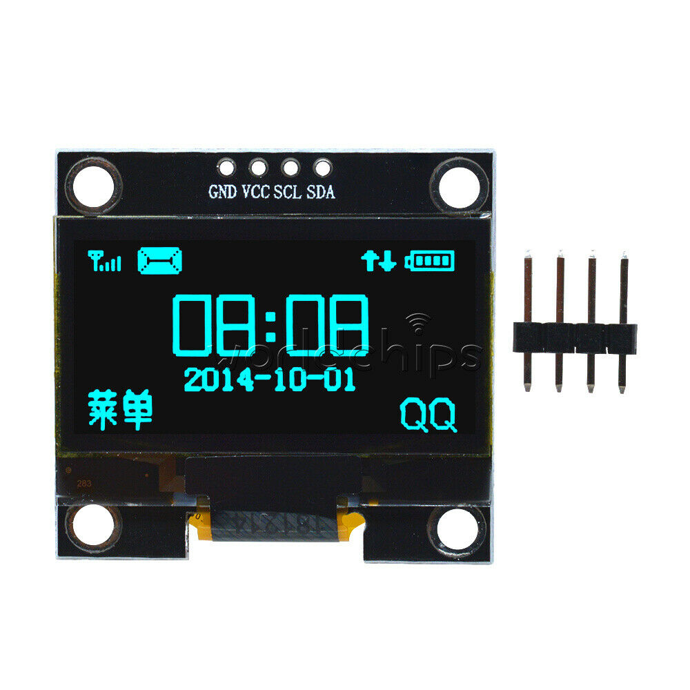 1.3" Blue 4Pin OLED LCD Display Module IIC I2C 128x64 3-5V Interface for Arduino