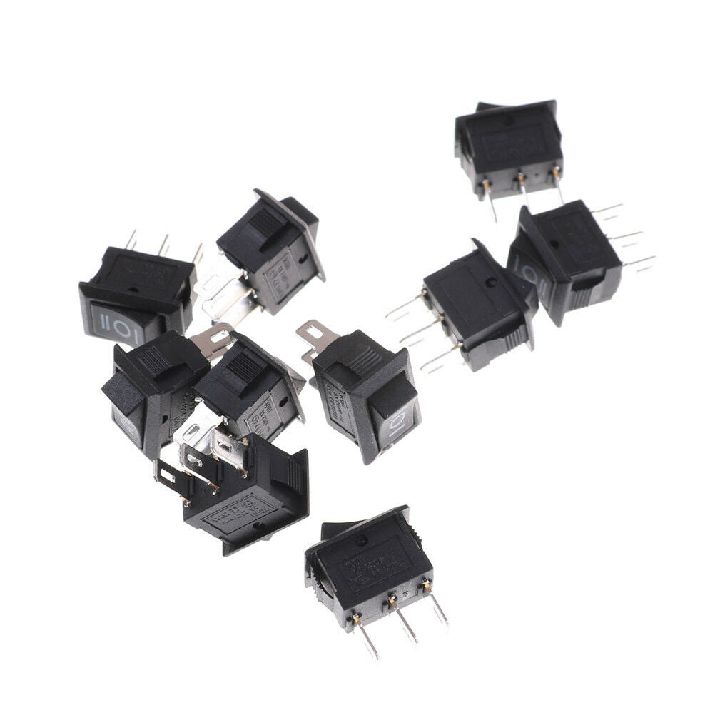 10PCS KCD11 3A/250V 3 Pin SPDT ON-OFF-ON 3 Position Snap Rocker Switch&.O xJSJC