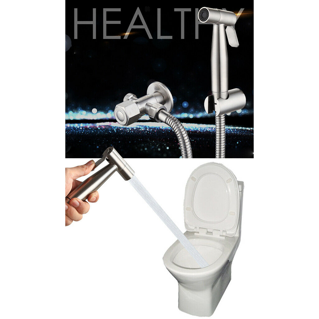 Toilet Bidet Sprayer Head with Holder Bathroom Toilet Set Self Cleaning