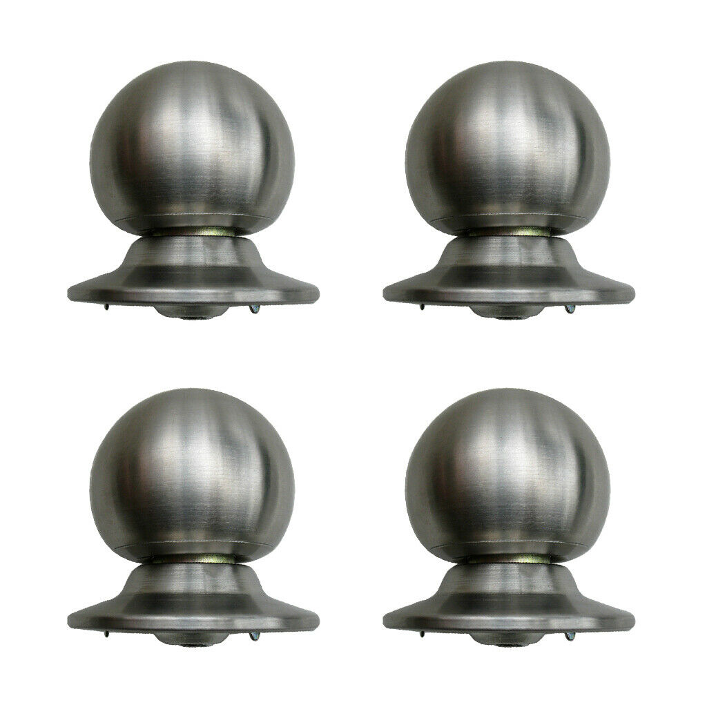 4Pcs Stainless Steel Door Handle Knob Bedroom Interior Knobs Privacy Dummy