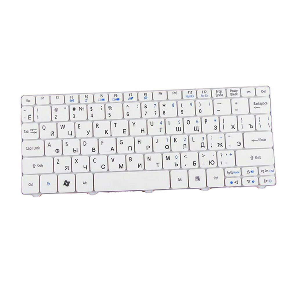 Replacement Russian Laptop Keyboard For Acer Aspire One D255 D255E D257, White