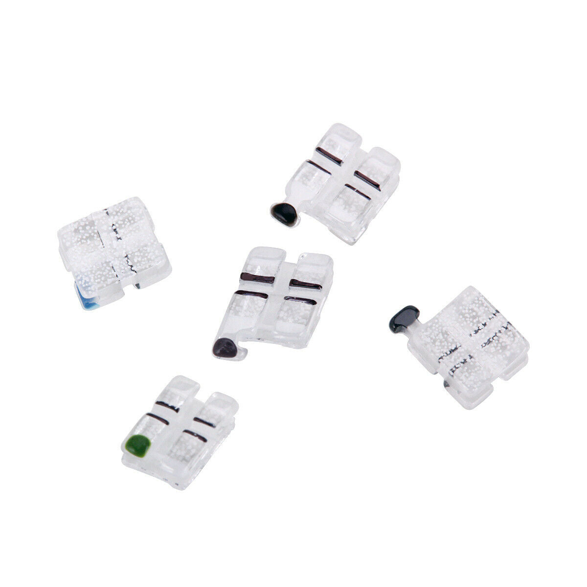Dental Ortho Sapphire Monocrystalline Ceramic Brackets Mini Roth 022 Hooks 345
