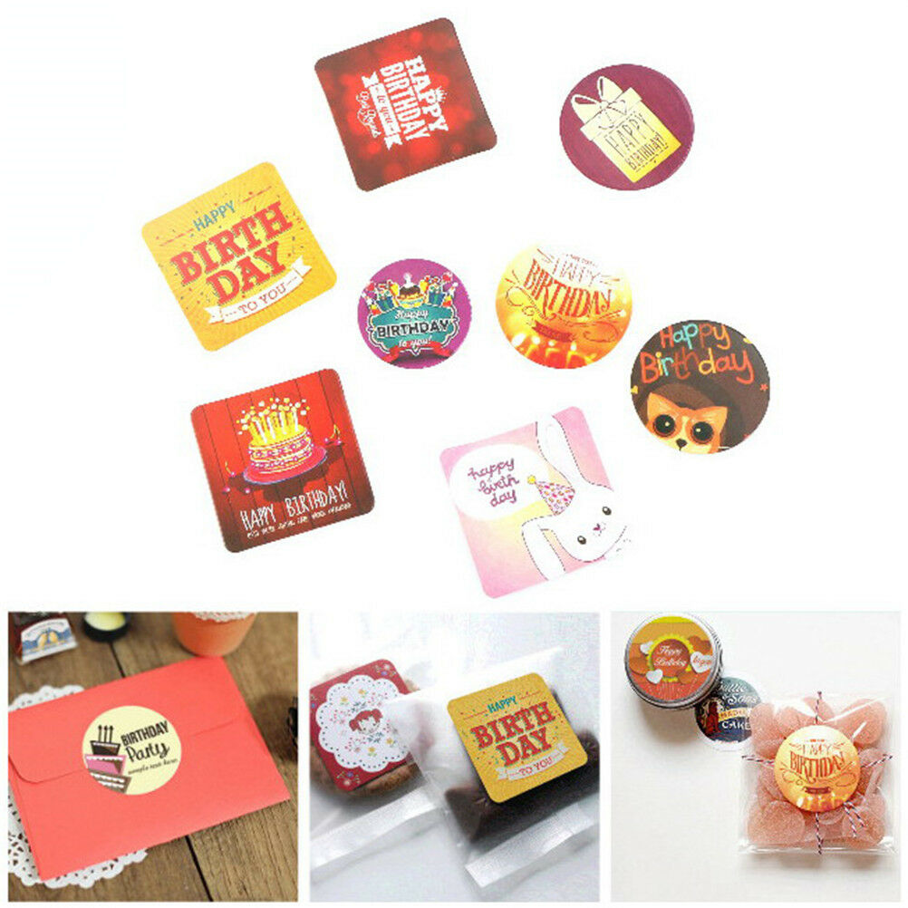 38 x Happy Birthday Paper Stickers Romantic Love For Diary Decor Scrapbook.l8