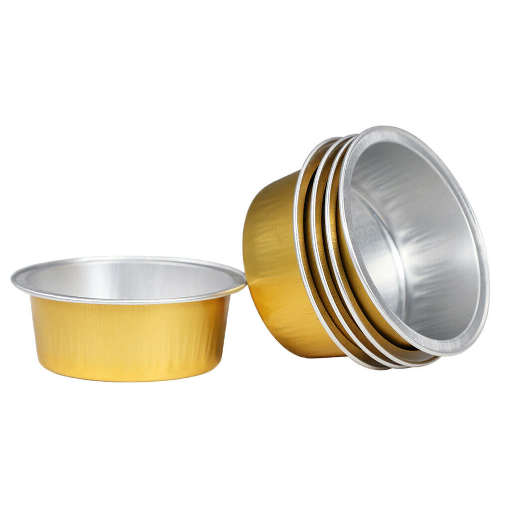 20x Aluminium Foil Wax Pellets Melting Bowl Mini Hair Wax Heating Pot Golden