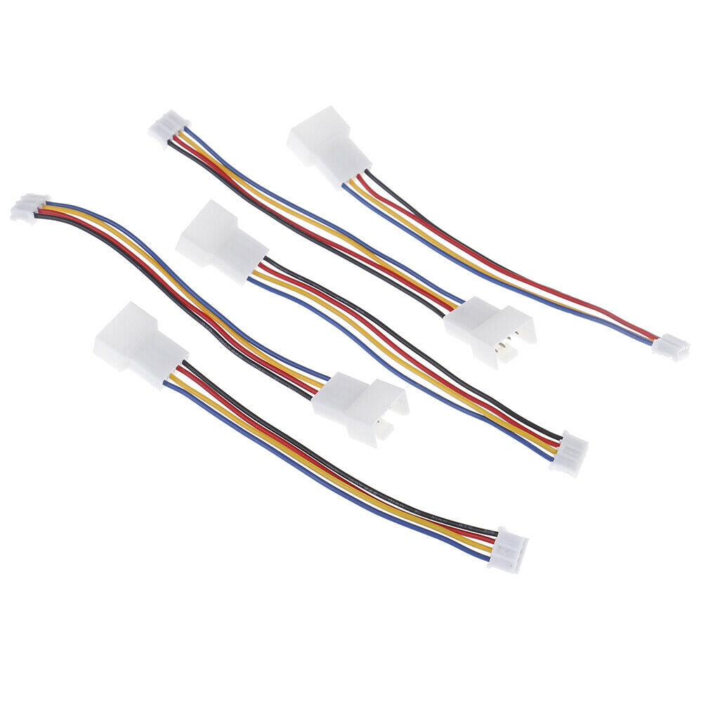 2Pcs Universal small 4 Pin to 3pin 4pin fan PWM connector extension cabl.l8