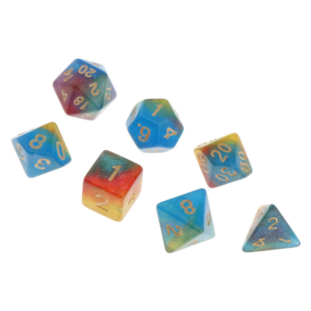 Multi-sided Dices Set D4-D20 Die for MTG Roleplaying Supplies Dice Style 13
