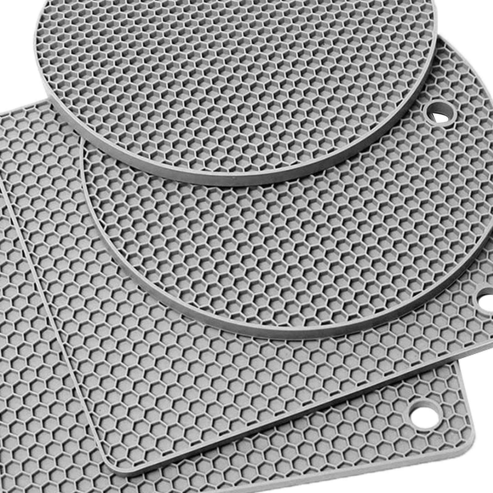 4 Pack Premium Silicone Trivet Mat Heat Resistant Pot Holder Protector