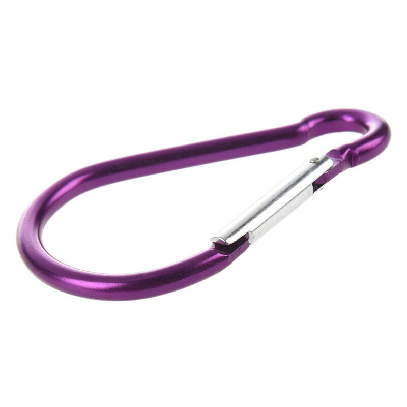 Large D Shaped Aluminum Carabiner Bi-colored Clip Hook for Hiking Camping G5P7