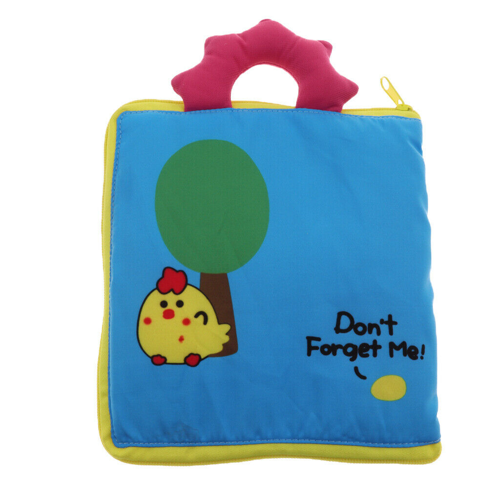 Kids Baby Soft Cloth Book Education Learning to Dress Zip Tie Colorful