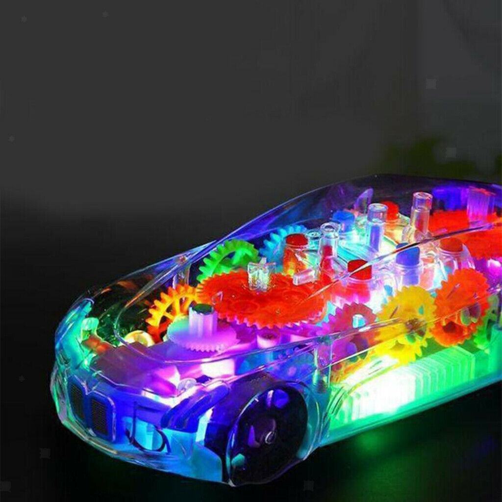 Baby Car with Music and LED Lights Transparent Race Car Toys Birthday Gifts