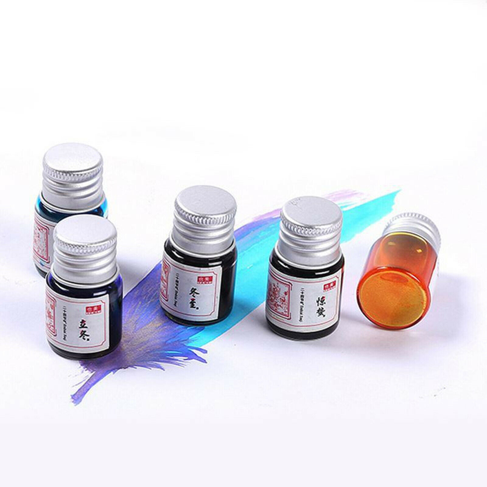24Colors Calligraphy Pen Ink Set Drawing Dip Pen Inks Stationery Supplies