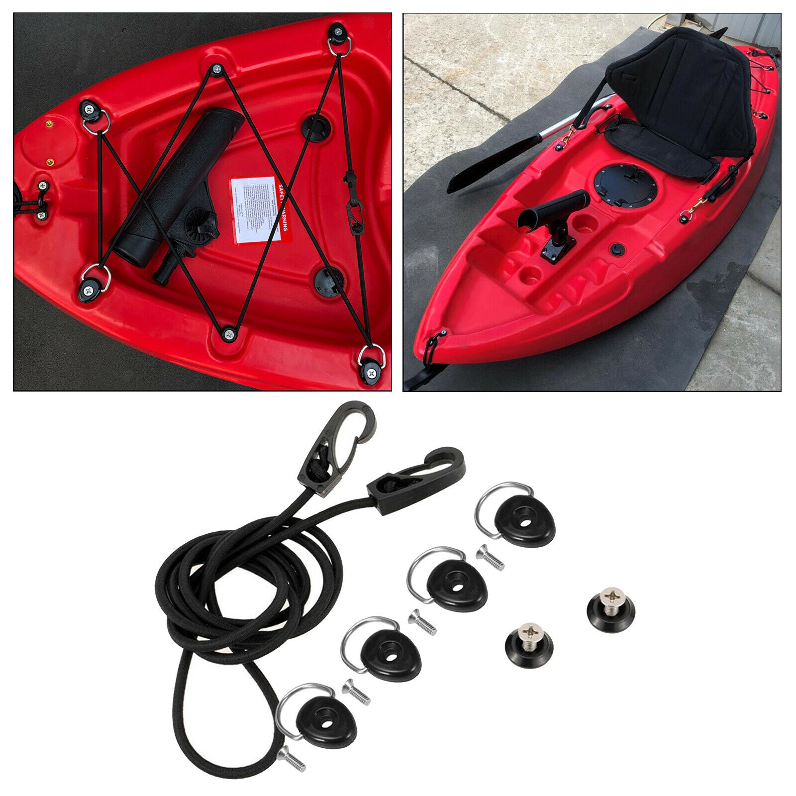 Deck Rigging Kit Accessory Canoes 59.06 inch Bungee Cord Accessory Kit