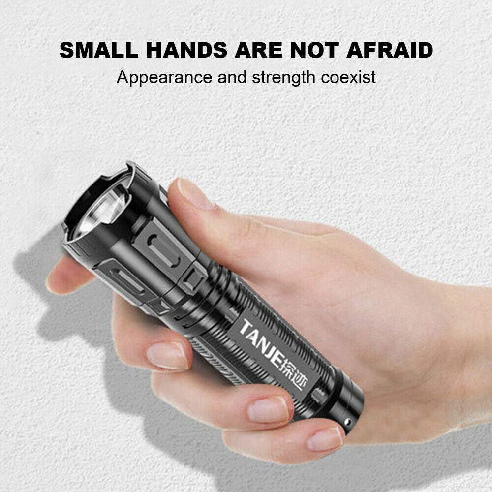 Portable Mini LED Light USB Rechargeable Flashlight High Brightness for Camping