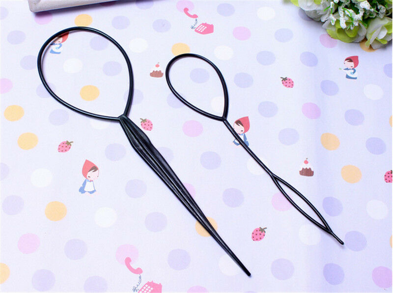 1Pair Pack of Topsy Hair Braid Pony Tail Maker Styling Tool Hair Patter.l8