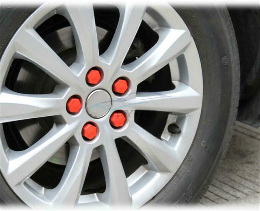 100 × Anti-rust Wearproof Blue/Green/Orange/ Red/Purple Auto Wheel Nut Covers