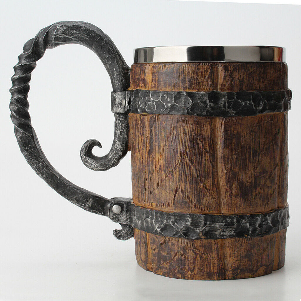 Wooden Beer Mugs Imitation Stainless Steel Mug For Beer Glasses Wine / Milk /
