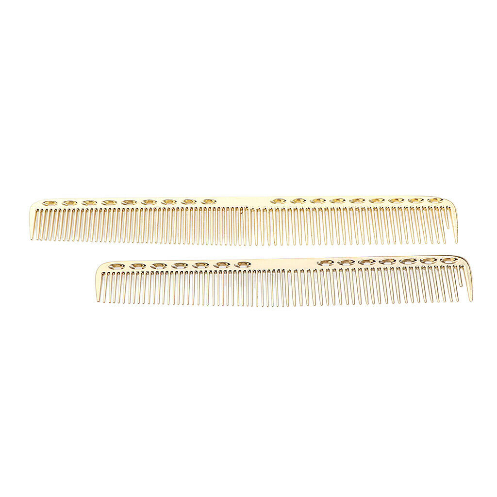 21.5cm Salon Hairdressing Aluminum Hair Comb Anti Static Detangling Comb 3x