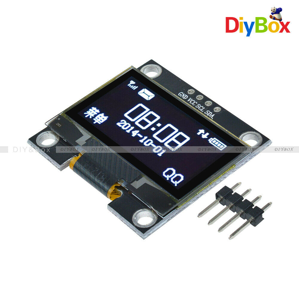 White 1.3" OLED LCD Display Module IIC I2C Interface 128x64 3-5V For Arduino