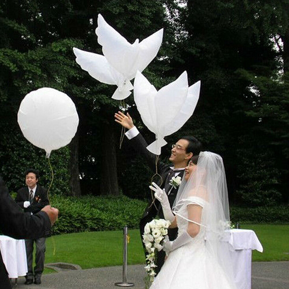 1Flying Pigeon Bird Animal Helium Balloons 41inch Peace Dove Wedding Xmas .l8