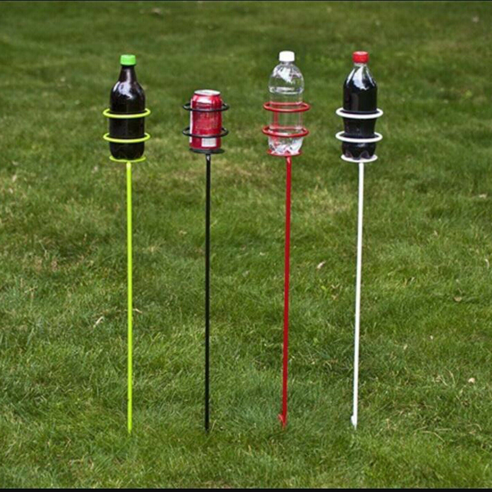 Heavy Duty Beverage Drink Holder Stake for Beach Picnics Tailgating Match