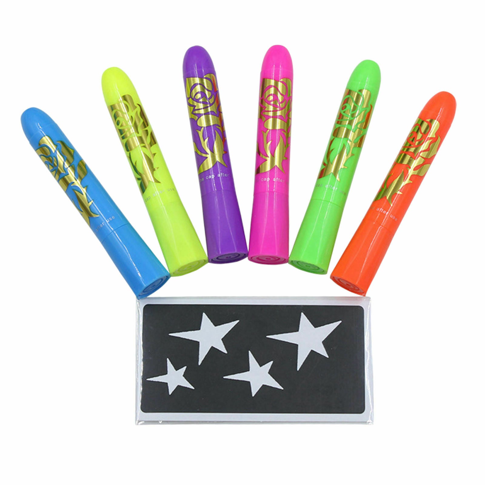 Luminous Face Paint Crayon Kit Body Painting Sticks Kids Halloween Gift