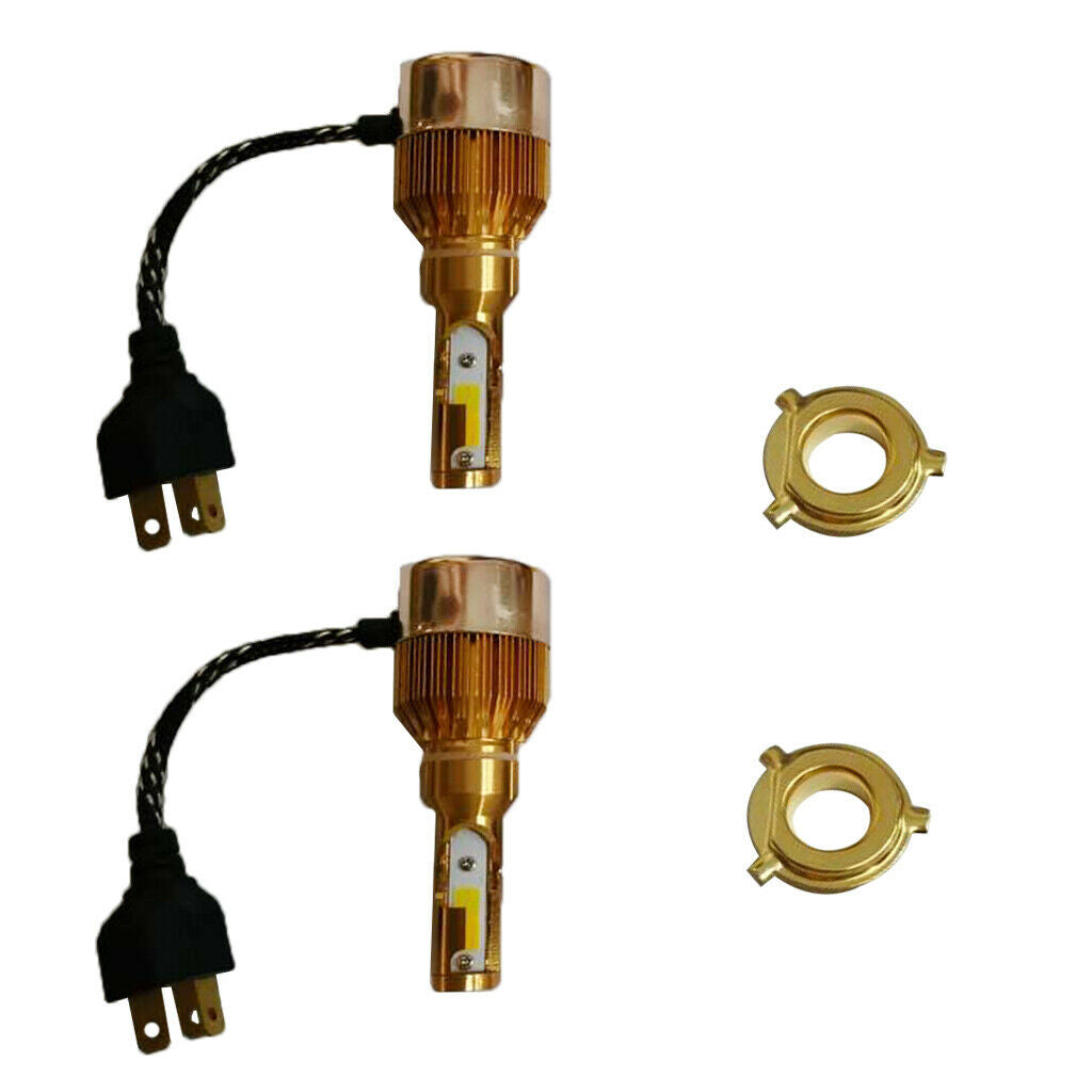 2 Pieces H4 Dual Color Headlight Worklight Fog Light LED Aluminum Lamp