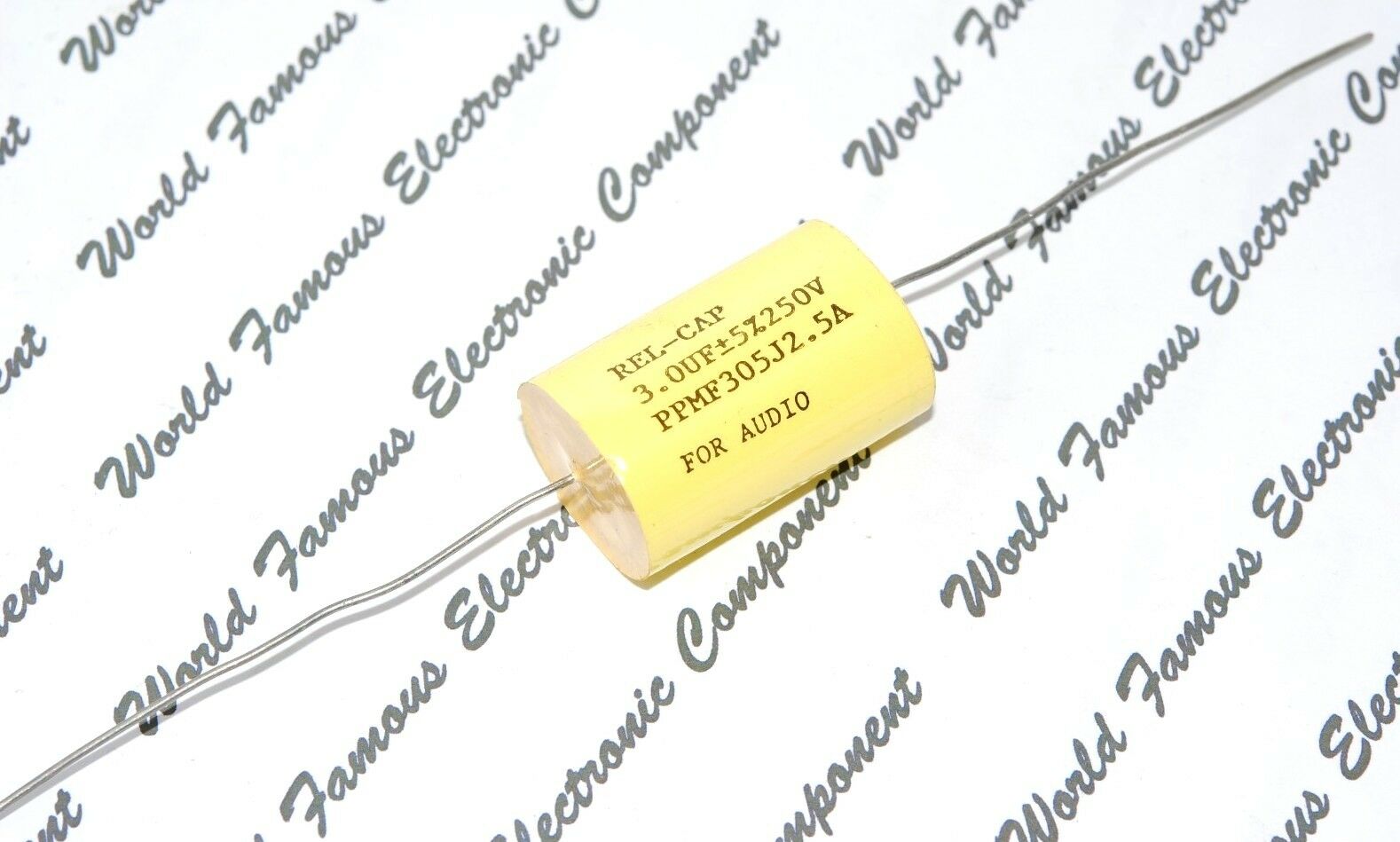 1pcs - REL-CAP PPMF 3uF (3µF) 250V 5% Axial Capacitor - PPMF305J2.5A FOR AUDIO