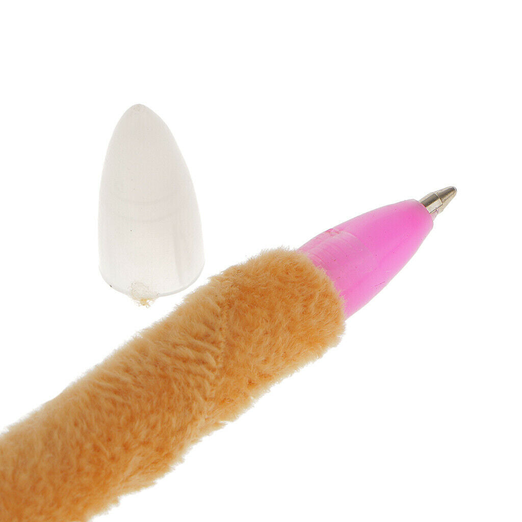12Pcs Ballpoint Pens Plush Animal Pens Zoo