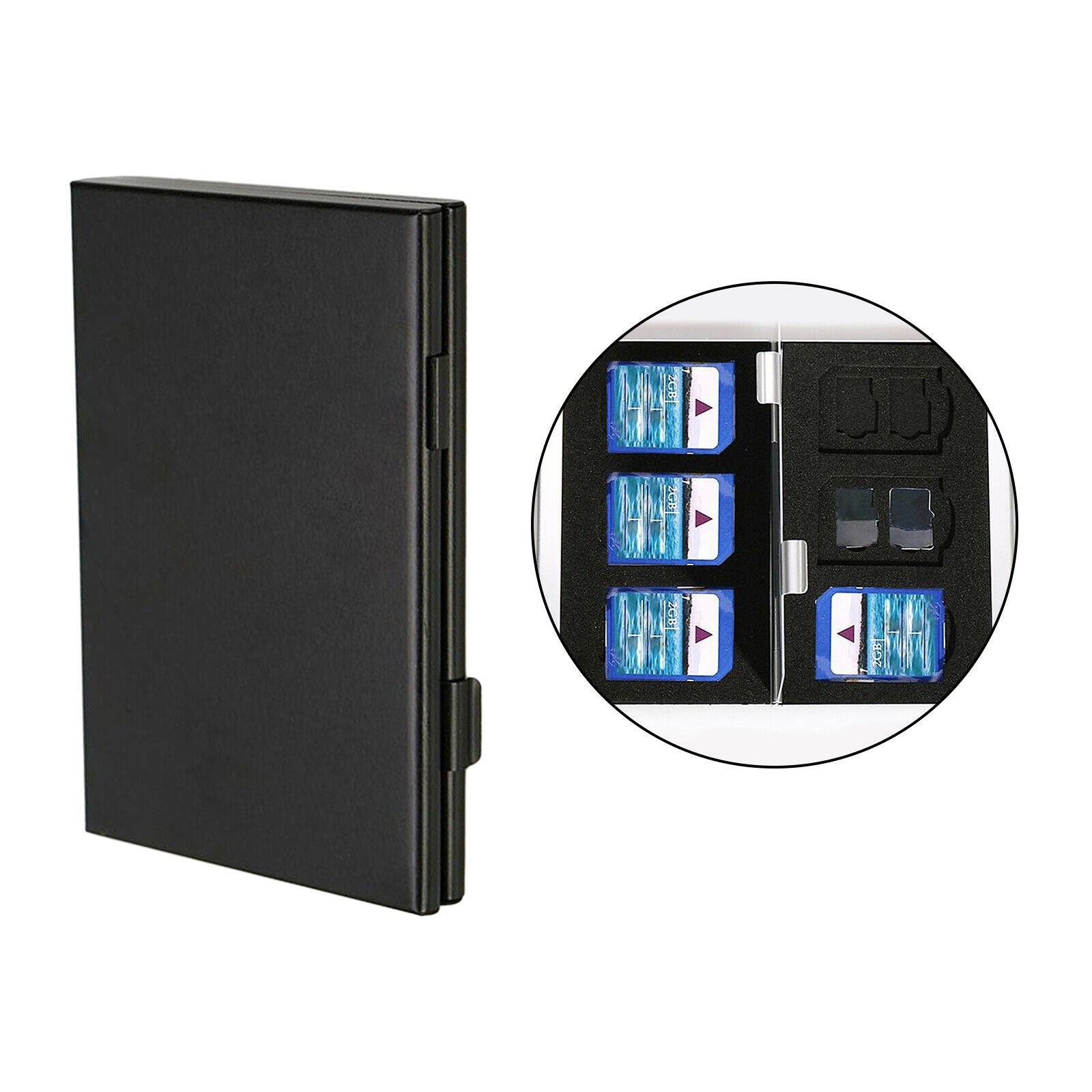 Portable Aluminum Alloy Storage Box Protector Hold for CF (Compact Flash) TF 12