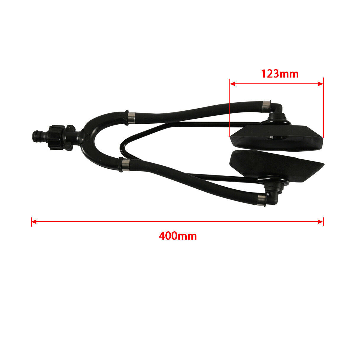Universal Dual Water Feed Rectangular Muff Outboard Motor Flusher for Boats New