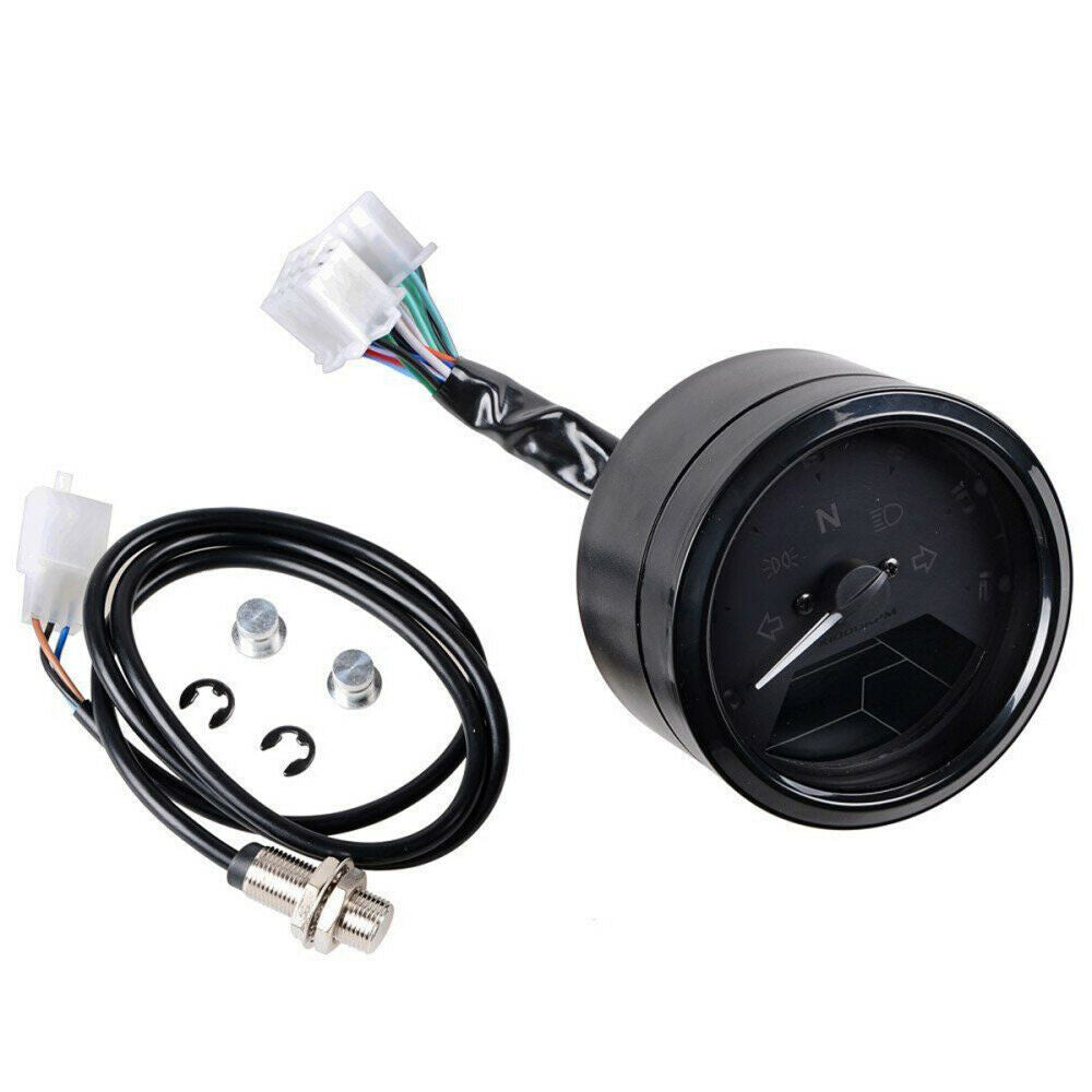 DC 12V LCD Digital Motorcycle Speedometer Odometer Motor Bike Tachometer Gauge