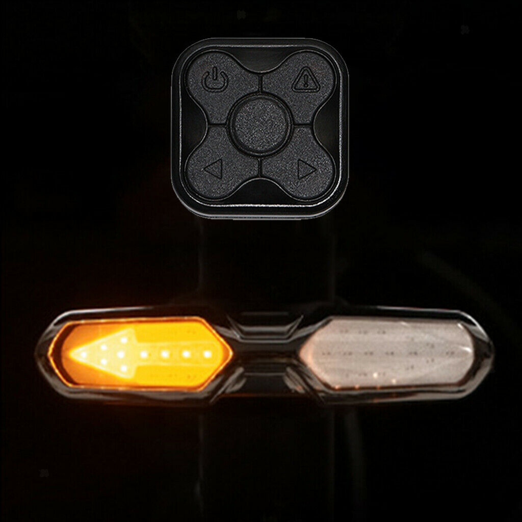 LED Bicycle Cycling TailLight USB Rechargeable Bike Turn Signal Light Safety