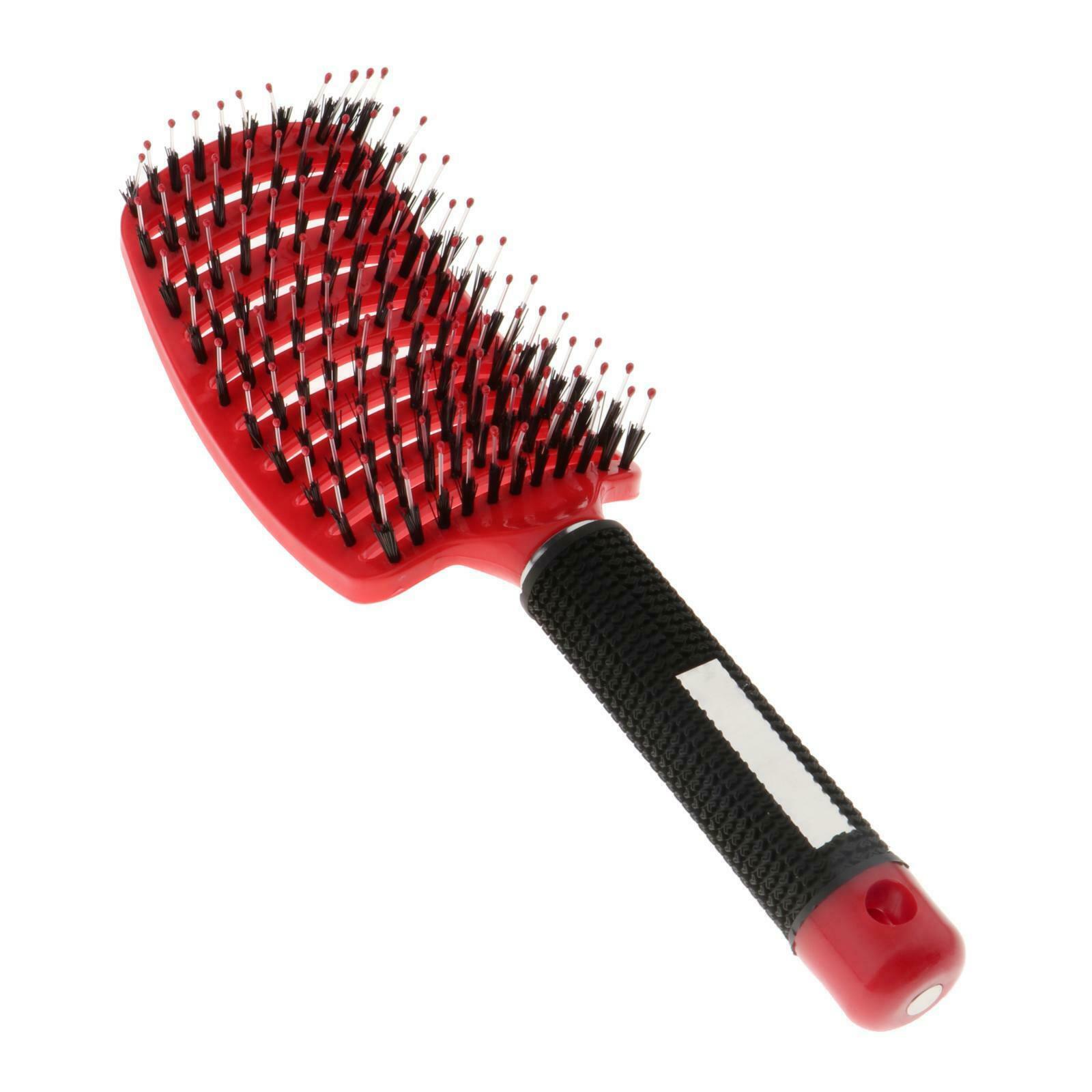 2x Salon Bristle Hair Styling Massage Vent Paddle Comb+Hair Dryer Diffuser