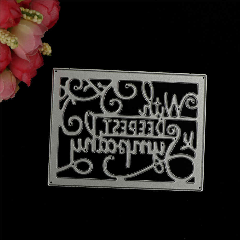 Cutting Dies Craft DIY decoration Holiday greetings "with deepest sympath.l8