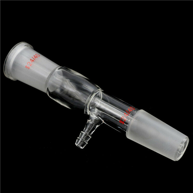 24/40 Glass Vacuum Take-off Adapter Laboratory Straight Tube Gas Inlet AdapM FG