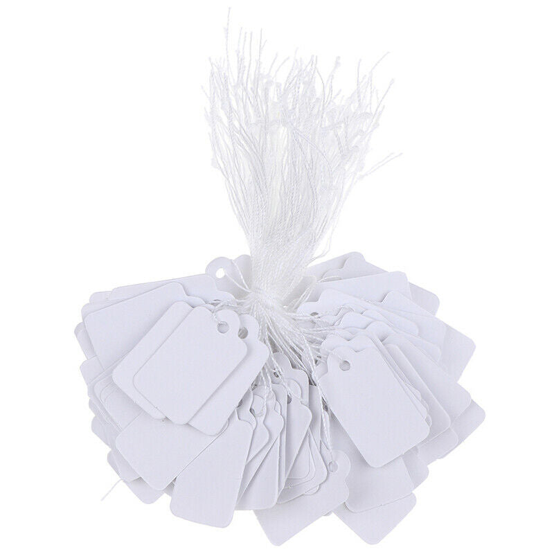 300Pcs Label Tie String Strung Ticket Jewelry Merchandise Display Price Tag Re