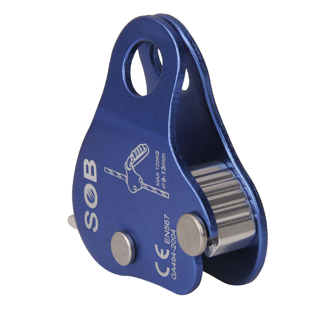 Outdoor Aluminum Climbing Belay Device Abseil Device Rope Grab 24KN