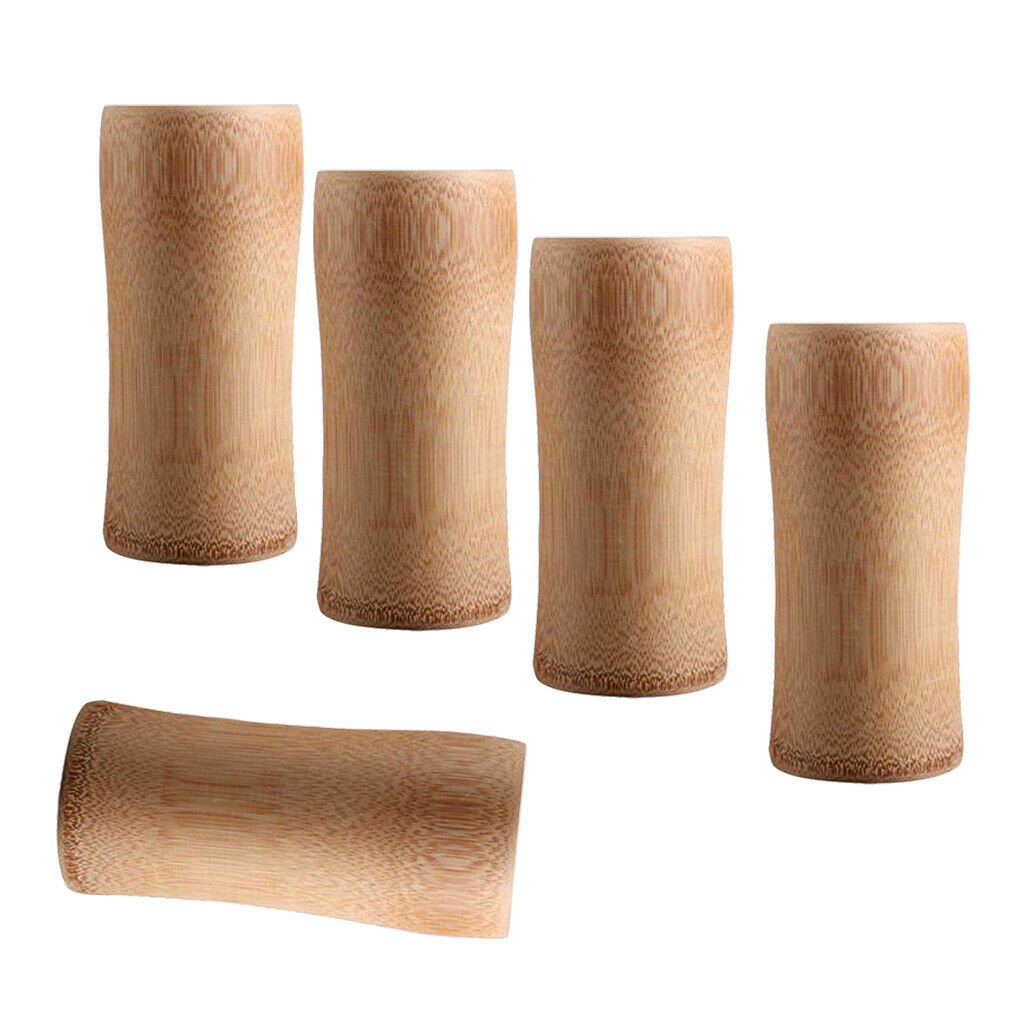 5 Pieces Natural Bamboo Drinking Mug Coffee Tea Beer Cup Glass 7.5x17cm