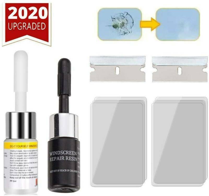 2 Pack Car Automotive Glass Nano Repair Fluid Window Glass Kit Crack Chip Repair
