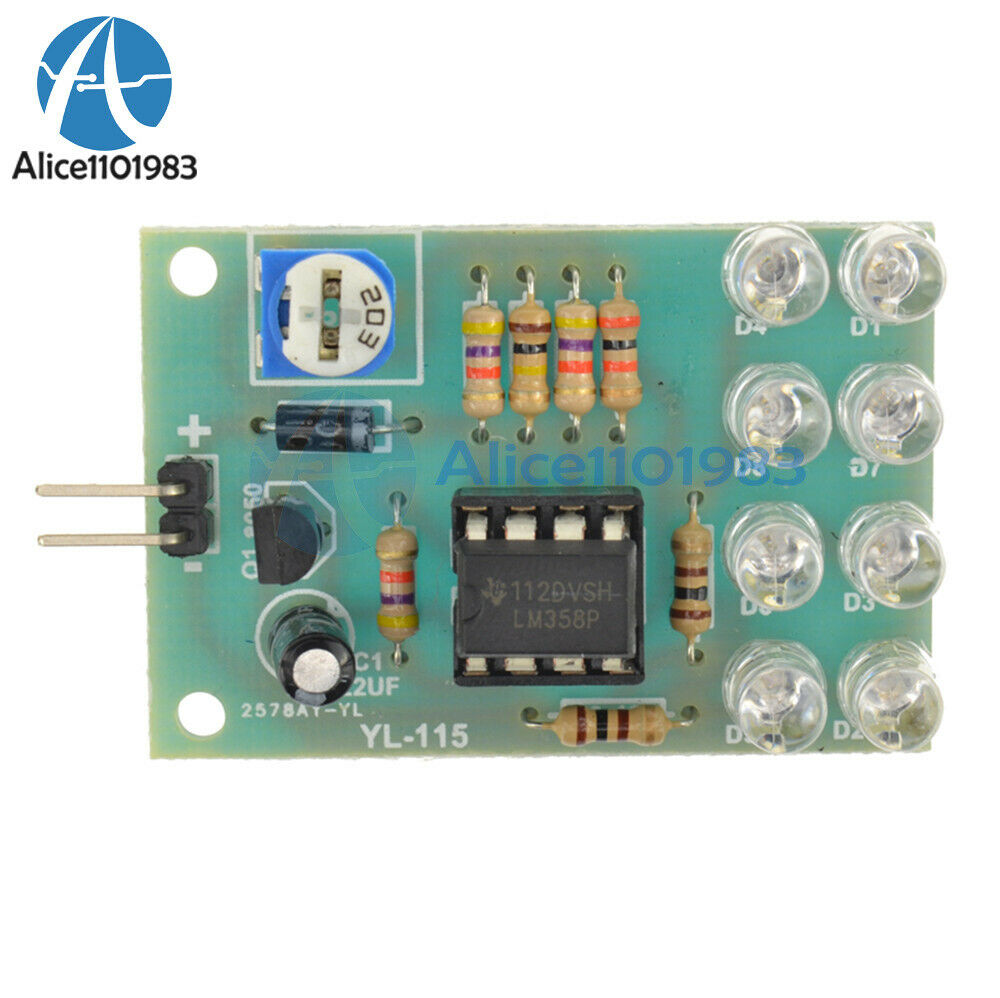 2PCS 12V LM358 Breathe Light LED Flashing Lamp Parts Electronic Module Chip 8LED