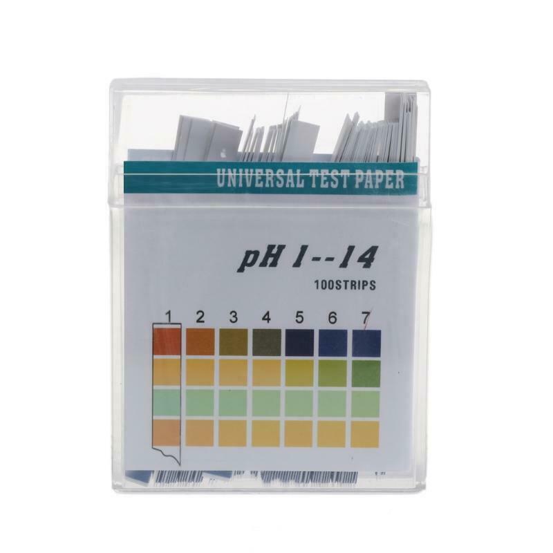 100 Strips 1-14 PH Alkaline Acid Indicator Paper Water Saliva Litmus Testing Kit
