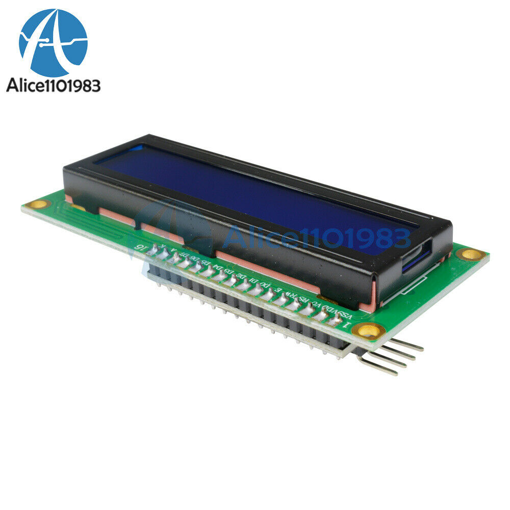 2X IIC/I2C/TWI/SPI Serial Interface1602 16X2 Character LCD Module Display Blue