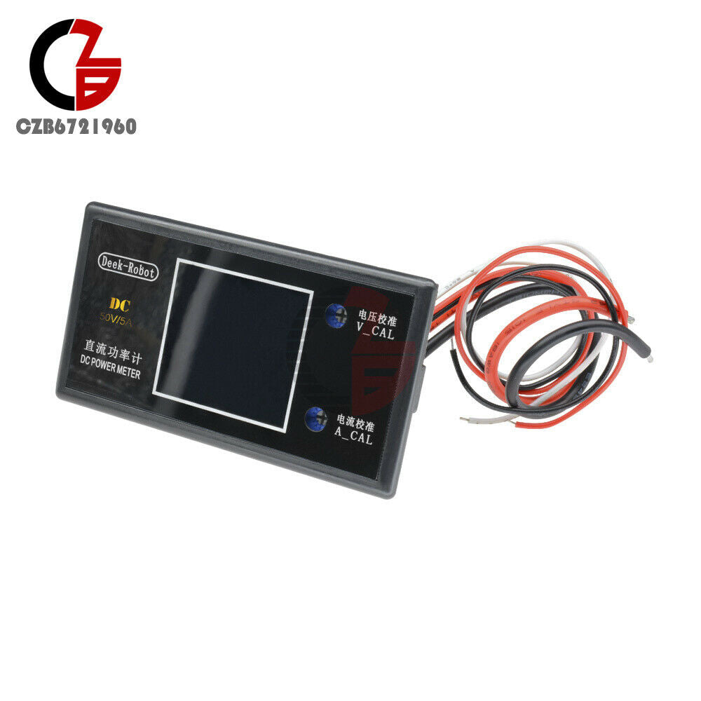 DC 50V 5A 250W Digital LCD Voltmeter Wattmeter Voltage Current Power Detector