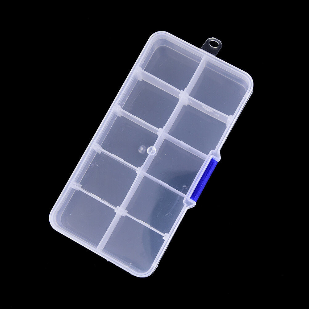 10 compartment transparent visible plastic fishing lure box fishing tackle.l8
