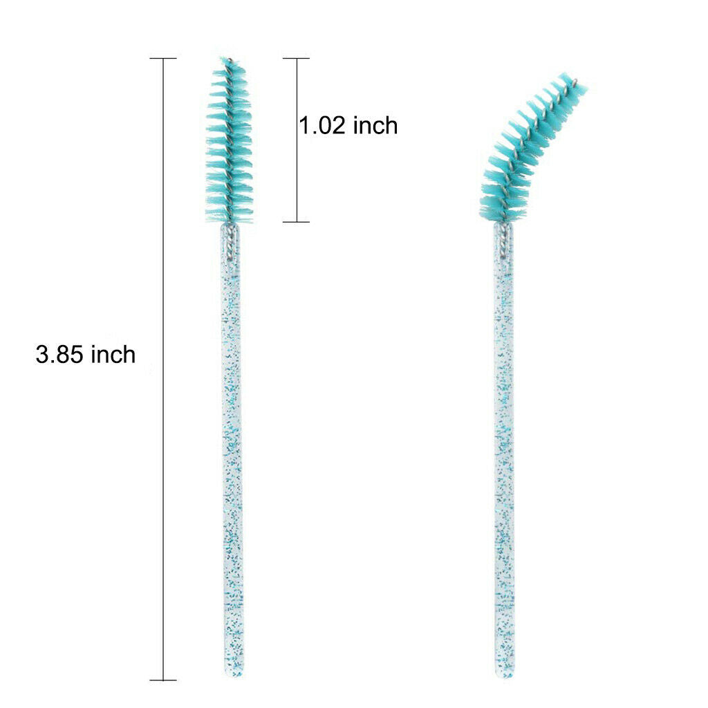200-piece Disposable Eyelash Brushes Crystal Rod Mascara Wands Makeup Tool