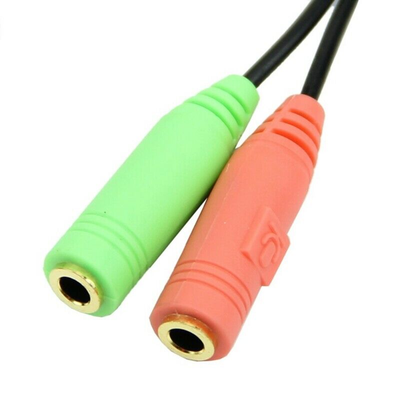 PC Headset To Smartphone Adapter Dual 3.5mm Male to Female Splitter Cable H6G5G5
