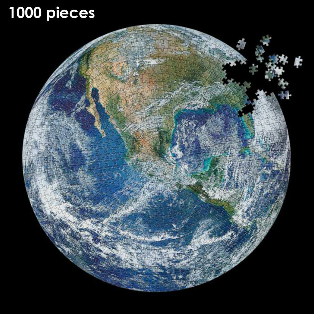 Round Earth Jigsaw Puzzle Educational Game for Adults Kids 1000 Pieces