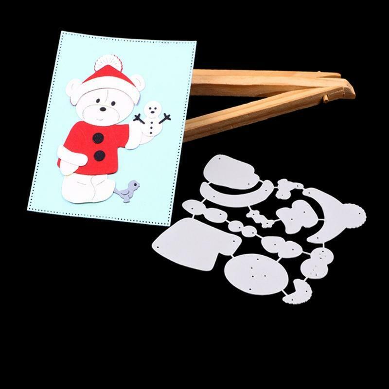 Christmas Bear Metal Cutting Dies Stencil DIY Scrapbooking Album Paper Card Mold