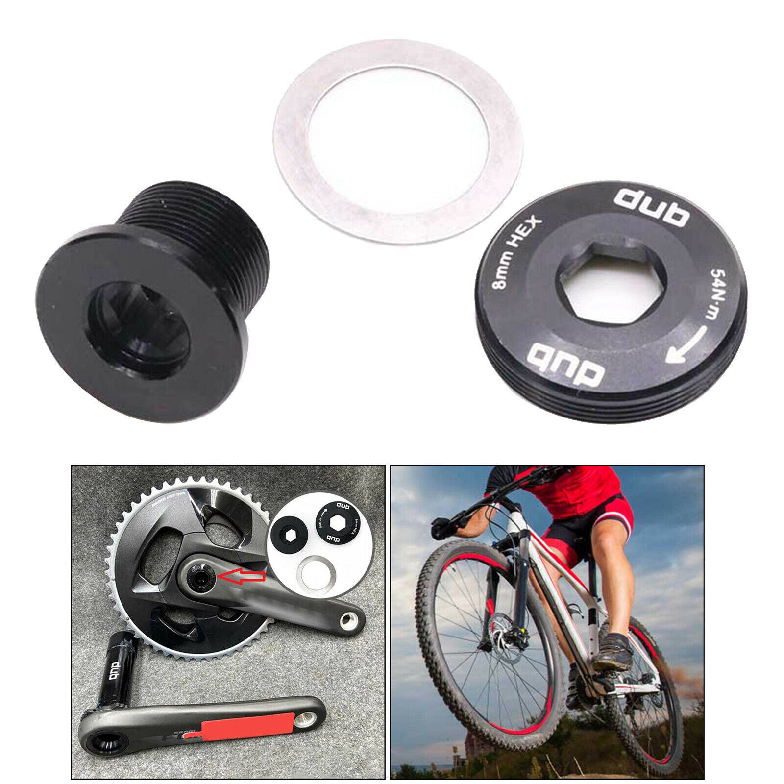 Lightweight Bike Crankarm Bolt M18/M30 Mountain Bicycle Anti-corrosion Crank Arm
